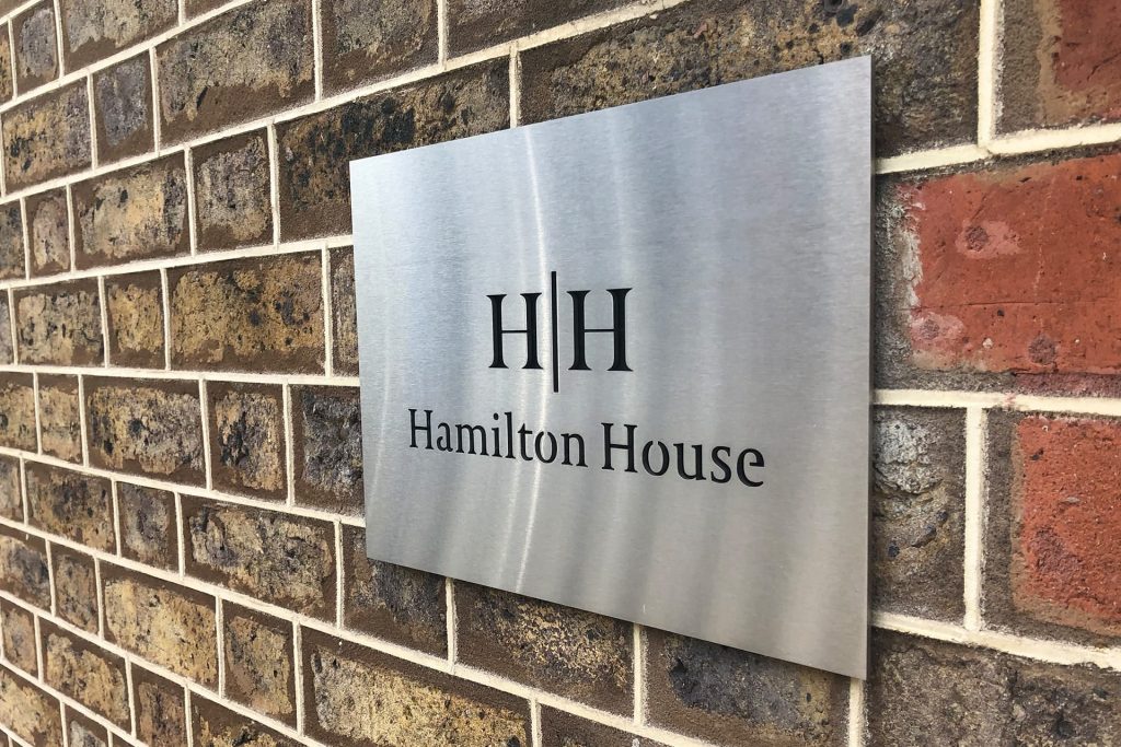 Hamilton House - placard